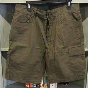 Prana Men's 34, Olive Green Cargo Shorts